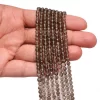 Natural AAA+ Smoky Quartz 4mm-5mm Faceted Round Gemstone Beads | 16inch Strand | Brown Smokey Semi Precious Gemstone Loose Beads for Jewelry - Image 2