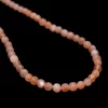 Natural AAA+ Peach Moonstone 4mm-5mm Round Faceted Beads | 16inch Strand | Peach Moonstone Semi Precious Gemstone Beads for Jewelry Making - Image 4