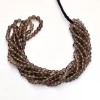 Natural AAA+ Smoky Quartz 4mm-5mm Faceted Round Gemstone Beads | 16inch Strand | Brown Smokey Semi Precious Gemstone Loose Beads for Jewelry