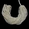 AAA+ White Moonstone 4mm-5mm Faceted Round Loose Beads | 16inch Strand | Natural Moonstone Faceted Semi Precious Gemstone Beads for Jewelry