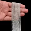 AAA+ White Moonstone 4mm-5mm Faceted Round Loose Beads | 16inch Strand | Natural Moonstone Faceted Semi Precious Gemstone Beads for Jewelry - Image 2