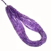 AAA+ Amethyst 5mm-8mm Graduating Faceted Rondelle Beads | 18inch Strand-130 Carats | Natural African Amethyst Semi Precious Gemstone Rondelle - Image 2