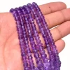 AAA+ Amethyst 5mm-8mm Graduating Faceted Rondelle Beads | 18inch Strand-130 Carats | Natural African Amethyst Semi Precious Gemstone Rondelle - Image 3