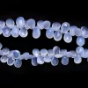 AAA Blue Chalcedony Gemstone 7x10mm Faceted Pear Briolette Beads | 8inch Strand | Chalcedony Semi Precious Gemstone Beads for Jewelry Making