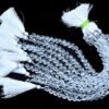 AAA+ Crystal Quartz Gemstone 5mm-6mm Faceted Heart Briolette Loose Beads | Natural Clear Crystal Semi Precious Gemstone Beads | 8inch Strand