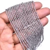 Grey Moonstone 2mm-3mm Micro Faceted Beads | 13" Strand | Natural Grey Moonstone Semi Precious Faceted Gemstone Beads | SILVER COATED Beads - Image 2