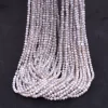 AAA+ Chocolate Moonstone 2mm-3mm Micro Faceted Beads | 13" Strand | Natural Moonstone Semi Precious Faceted Gemstone Beads | SILVER COATED
