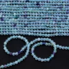 Natural Blue Fluorite Gemstone 3mm Faceted Beads | 13inch Strand | AAA+ Blue Fluorite Semi Precious Gemstone Round Beads for Jewelry Making