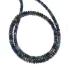 AAA+ Black Ethiopian Welo Opal Fire 3mm-5mm Faceted Rondelle Beads | Natural Ethiopian Opal Gemstone Welo Opal Rondelle Beads | 8inch Strand - Image 5
