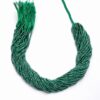 AAA+ Green Moonstone 2mm-3mm Micro Faceted Beads | 13inch Strand | Natural Moonstone Semi Precious Faceted Gemstone Beads | SILVER COATED - Image 2