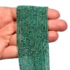 AAA+ Green Moonstone 2mm-3mm Micro Faceted Beads | 13inch Strand | Natural Moonstone Semi Precious Faceted Gemstone Beads | SILVER COATED - Image 3