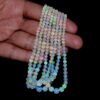 Natural AAA+ Ethiopian Welo Opal Fire Gemstone 3mm-6mm Round Smooth Beads | 17inch Strand | Ethiopian Opal Precious Gemstone Welo Opal Beads - Image 3