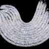 AAA+ White Rainbow Moonstone Gemstone 6mm Rondelle Faceted Beads | 8inch Strand | Natural Flashy Blue Fire Moonstone Gemstone Loose Beads - Image 4