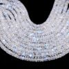 AAA+ White Rainbow Moonstone Gemstone 6mm Rondelle Faceted Beads | 8inch Strand | Natural Flashy Blue Fire Moonstone Gemstone Loose Beads - Image 3