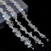 AAA+ White Rainbow Moonstone Faceted Nugget Beads | Natural Blue Fire Moonstone Precious Gemstone Step Cut Fancy Tumbled Side Drill Beads - Image 3