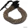 AAA+ Smoky Quartz Gemstone Rondelle Faceted Beads | 3mm-4mm Beads 13" Strand | Natural Smoky Quartz Semi Precious Gemstone Beads for Jewelry