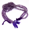 Natural Amethyst Gemstone Heishi Beads | 7mm-8mm Tyre Rondelle 13inch Strand | Amethyst Semi Precious Gemstone Coin Loose Bead | AAA Quality