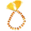 AAA Citrine Gemstone Faceted Teardrop Briolette Beads | 8x11mm Drops | Honey Citrine Semi Precious Gemstone Briolettes for Jewelry Making - Image 2