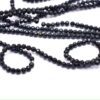 AAA+ Black Tourmaline 2mm-2.5mm Faceted Rondelle Beads | 13inch Strand | Tourmaline Micro Faceted Semi Precious Gemstone Beads for Jewelry - Image 2