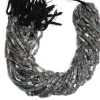 AAA Labradorite 6mm-8mm Cuboid Tube Beads | 13" Strand | Natural Labradorite Fire Semi Precious Gemstone Bricks Beads for Jewelry Making