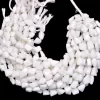 AAA White Agate 12mm-14mm Faceted Nuggets Beads | Agate Gemstone Step Cut Tumbled | Natural Semi Precious Gemstone Beads for Jewelry Making