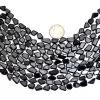 AAA Black Spinel 10mm-14mm Faceted Gemstone Nuggets | Black Spinel Step Cut Tumbled Natural Semi Precious Gemstone Beads for Jewelry Making - Image 2