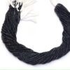 AAA+ Black Tourmaline 2mm-2.5mm Faceted Rondelle Beads | 13inch Strand | Tourmaline Micro Faceted Semi Precious Gemstone Beads for Jewelry