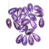 AAA+ African Amethyst Pear Briolette | Gemstone 10x20mm Faceted Almond Beads | Natural Amethyst Semi Precious Gemstone Briolette for Jewelry - Image 2