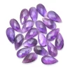 AAA+ African Amethyst Pear Briolette | Gemstone 10x20mm Faceted Almond Beads | Natural Amethyst Semi Precious Gemstone Briolette for Jewelry