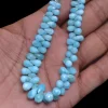 Larimar Teardrop Beads, Gemstone 7x5mm-6x8mm Drops Briolette | 8inch Strand | Natural Dominican Larimar Semi Precious Gemstone Loose Beads - Image 3