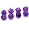 Natural Amethyst Gemstone Carving Frosted Beads | 4 Beads Strand | Amethyst Semiprecious Gemstone Carving 10mm Round Loose Beads for Jewelry - Image 2