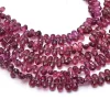 AAA+ Rhodolite Garnet Gemstone 3x5mm-6x4mm Faceted Teardrop Briolette Beads | 5inch Strand | Natural Rhodolite Semi Precious Gemstone Drops