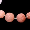 Peach Moonstone Gemstone Carving 12mm-14mm Beads | Natural AAA+ Peach Moonstone Semi Precious Gemstone Round Loose Beads | 4 Beads Strand - Image 3