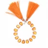 AAA+ Citrine Gemstone Faceted Pear Briolettes | 8x10mm Calibrated Beads 5inch Strand | AAA+ Honey Citrine Gemstone Pear Briolette Beads - Image 2