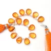 AAA+ Citrine Gemstone Faceted Pear Briolettes | 8x10mm Calibrated Beads 5inch Strand | AAA+ Honey Citrine Gemstone Pear Briolette Beads