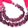 AAA+ Rhodolite Garnet Gemstone 6x4mm-7x5mm Faceted Teardrop Briolette Beads | 5inch Strand | Natural Rhodolite Semi Precious Gemstone Drops
