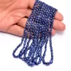 Natural Blue Sapphire Smooth Oval Beads | Gemstone 3x4mm-5x7mm Beads 16inch Strand | AAA+ Blue Sapphire Precious Gemstone Smooth Beads - Image 3