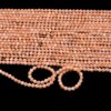 Peach Moonstone Gemstone 3mm Faceted Rondelle Beads | 13inch Strand | Natural AAA+ Moonstone Semi Precious Gemstone Beads for Jewelry
