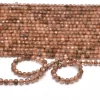 AAA+ Andusalite Gemstone 3mm Rondelle Micro Faceted Beads | 13" Strand | Natural Brown Andusalite Semi Precious Gemstone Beads for Jewelry - Image 3