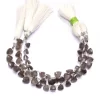 AAA+ Grey Moonstone 7mm-8mm Faceted Trillion Briolette Beads | Natural Grey Moonstone Semi Precious Gemstone 3D Triangle Beads | 6" Strand - Image 2