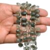 AAA+ Green Rutilated Quartz 8x12mm-9x13mm Pear Faceted Briolette | 8inch Strand | Natural Green Rutile Semi Precious Gemstone Loose Beads - Image 4