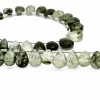 AAA+ Green Rutilated Quartz Pear Faceted Loose Briolette Beads | Natural Green Rutile Semi Precious Gemstone Briolettes | 8inch Strand