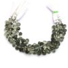AAA+ Green Rutilated Quartz 8x12mm-9x13mm Pear Faceted Briolette | 8inch Strand | Natural Green Rutile Semi Precious Gemstone Loose Beads - Image 2