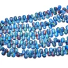 AAA Rainbow Calsilica Gemstone 8x12mm Smooth Pear Briolette Beads | 8inch Strand | Natural Rare Calsilica Semi Precious Gemstone Briolettes