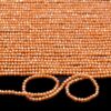 AAA+ Orange Moonstone 2mm Micro Faceted Rondelle Beads | 15" Strand | Natural Moonstone Semi Precious Faceted Gemstone SILVER COATED Beads - Image 3