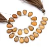 AAA+ Beer Whiskey Quartz 8x12mm Fancy Cut Pear Beads | Natural Semi Precious Gemstone Faceted Pear Briolette Loose Beads | 8inch Strand - Image 3