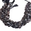 AAA Smoky Quartz 11mm-13mm Faceted Nugget Beads | Brown Smoky Gemstone Step Cut Tumbled Natural Semi Precious Rare Beads for Jewelry Making