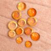 AAA+ Citrine Gemstone 6mm, 7mm, 8mm Round Cabochon | Citrine Semi Precious Gemstone Flat Back Smooth Cabs | Citrine Loose Gemstone Cabochon - Image 2