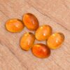 AAA+ Citrine Gemstone 6x8mm Oval Cabochon | Natural Citrine Semi Precious Gemstone Flat Back Smooth Cabs | Citrine Loose Gemstone Cabochon - Image 2