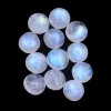Natural Rainbow Moonstone Blue Fire Gemstone 5mm Round Cabochon | Moonstone Blue Flash Semi Precious Gemstone Loose Round Smooth Cabs Lot - Image 5